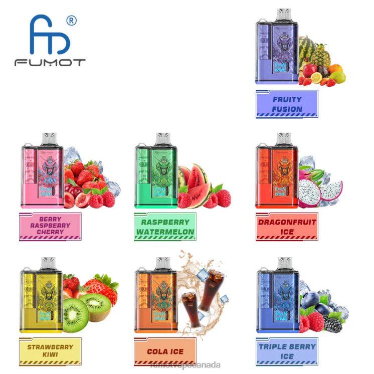 Fumot Crystal 8D68N255 12000 Disposable Vape Box - 20ML (1 Piece) Berry Lemonade Fumot shop