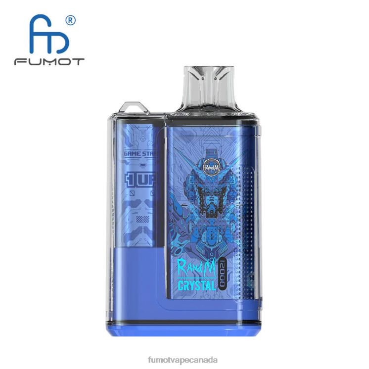 Fumot Crystal 8D68N262 12000 Disposable Vape Box - 20ML (1 Piece) Bluesour Raspberry Fumot puffs