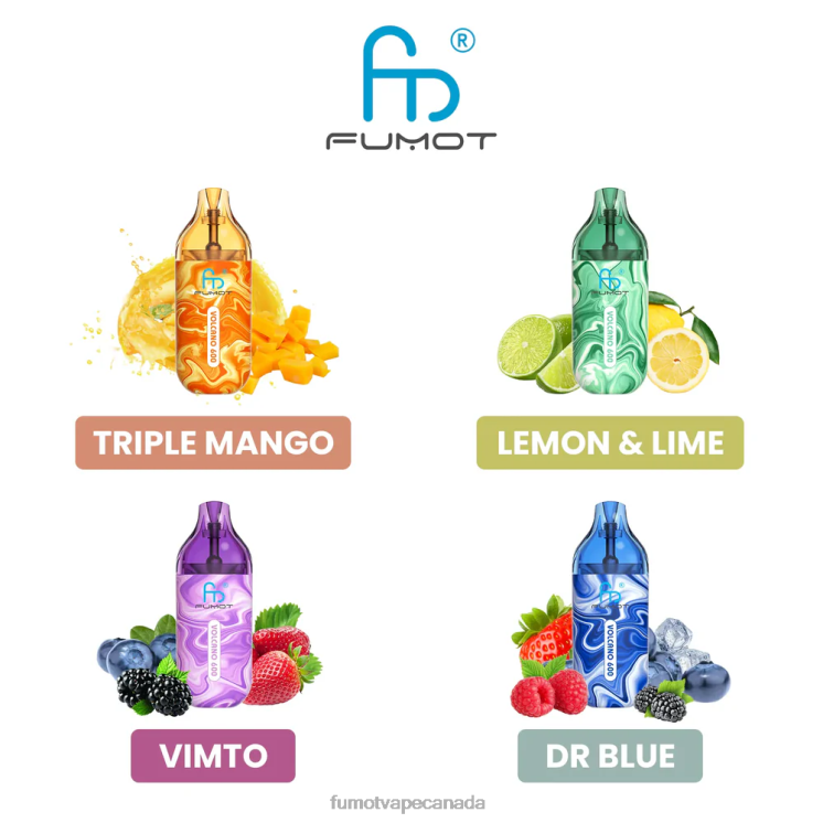 Fumot Volcano 8D68N288 600 TPD-Compliant Disposable Vape - 2ML (3 Pieces Set) Triple Mango Fumot disposable vape