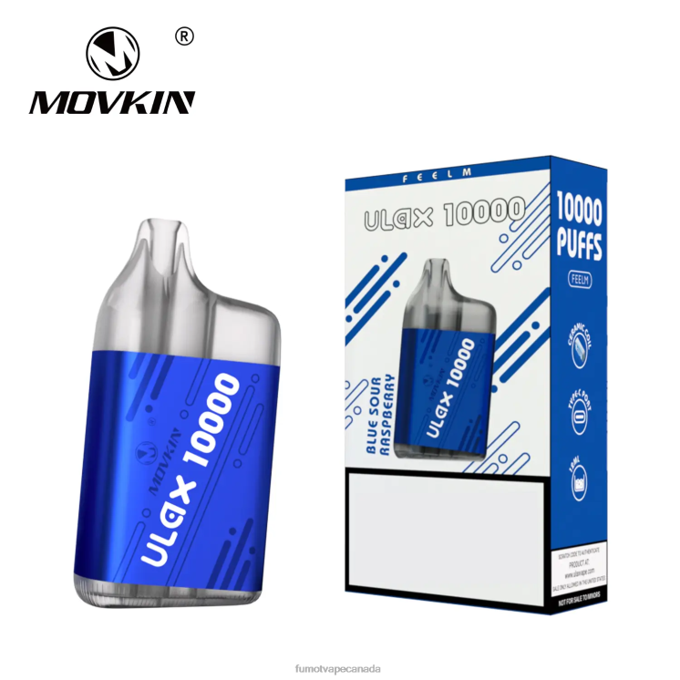 Fumot Movkin Ulax 8D68N304 10000 Disposable Vape Pod - 12ML (1 Piece) Blue Sour Raspberry Fumot Canada