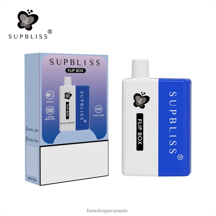 Fumot Supbliss Flip 8D68N330 Box 6000 Replaceable Vape Kit - 10ML (1 Piece) Banana MilkShake Fumot vape online shop