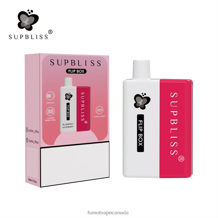 Fumot Supbliss Flip 8D68N330 Box 6000 Replaceable Vape Kit - 10ML (1 Piece) Banana MilkShake Fumot vape online shop