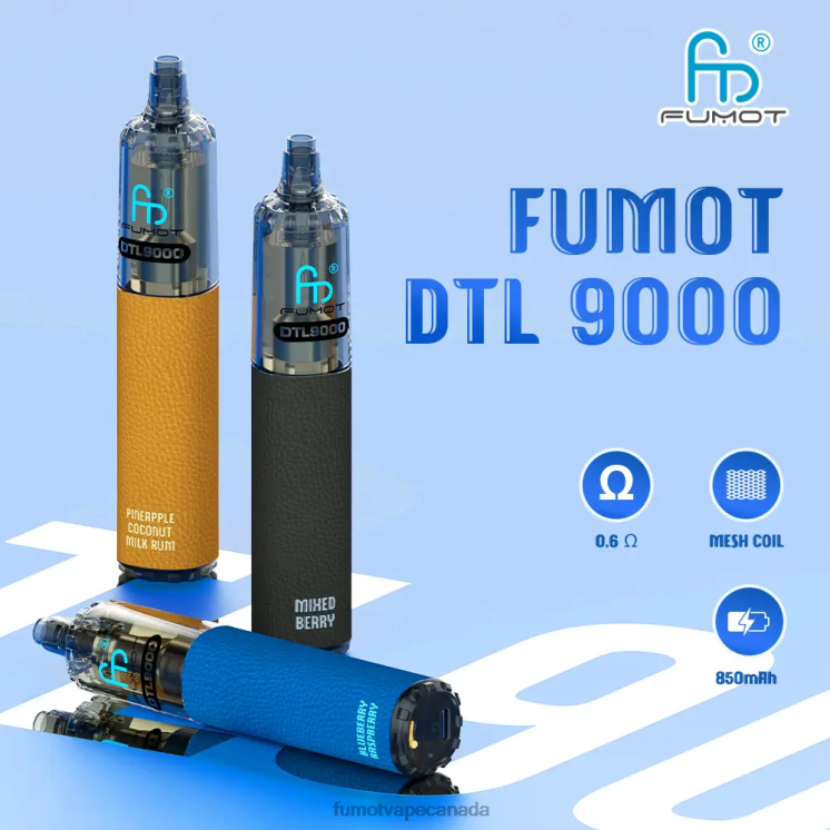 Fumot DTL 8D68N368 Disposable Vape Pen 9000- 18ML (1 Piece) Strawberry Watermelon Fumot disposable vape