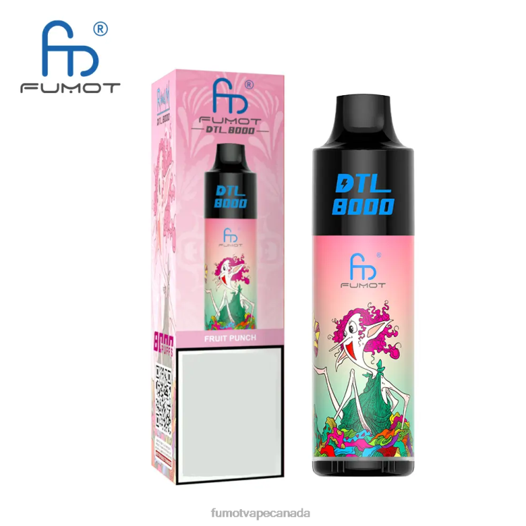 Fumot DTL 8D68N421 8000 Disposable Vape Pen - 16ML (1 Piece) Mango Strawberry Fumot vape Canada