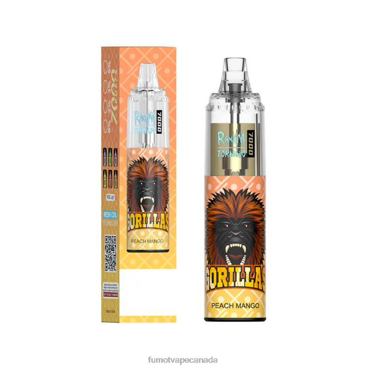 Fumot Tornado 8D68N106 14ML (1 Piece) 7000 Disposable Vape Pen Tangerine Ice Fumot tech