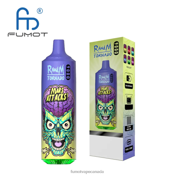 Fumot Tornado 8D68N10 9000 Disposable Vape Pen - 18ML (1 Piece) Lush Ice Fumot vape online shop