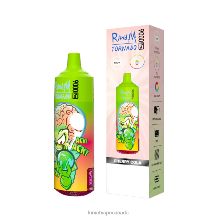 Fumot Tornado 8D68N223 1 Piece 9000 Pro 18ML Disposable Vape Peach Lemonade Fumot vape shop