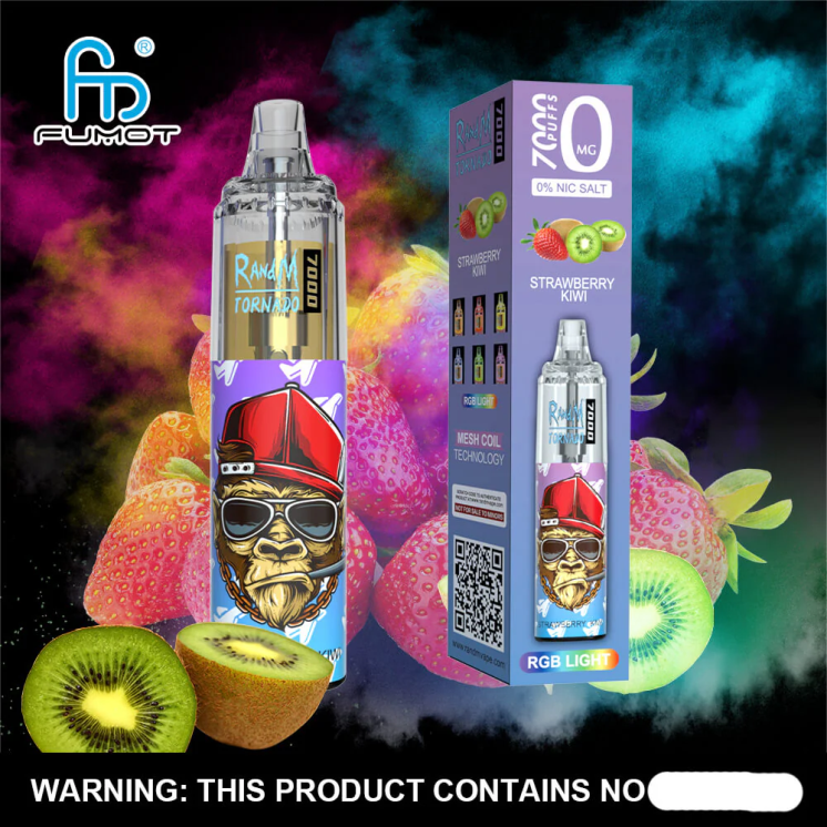 Fumot Tornado 8D68N496 0% 7000 Disposable Vape Pen - 14ML (1 Piece) Apple Berry Blast Fumot tech