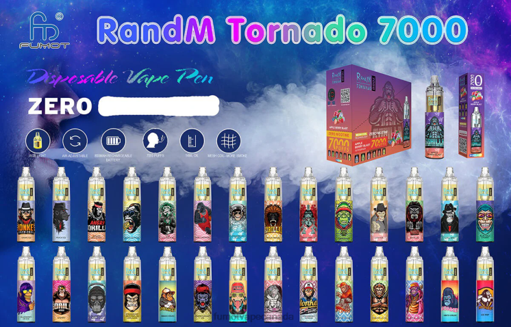 Fumot Tornado 8D68N532 7000 Disposable Vape Pen 0% - 14ML (1 Piece) Pink Lemonade Fumot puffs