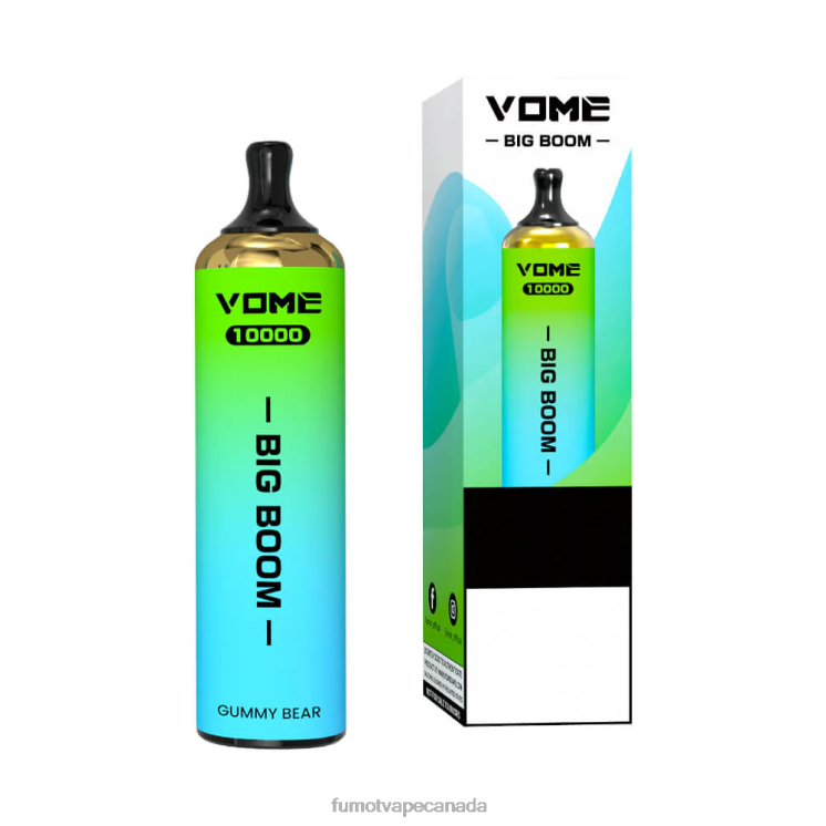 Fumot Vome Big Boom 8D68N438 Disposable Vape Pen 10000 - 20ML (1 Piece) Grape Fumot disposable vape